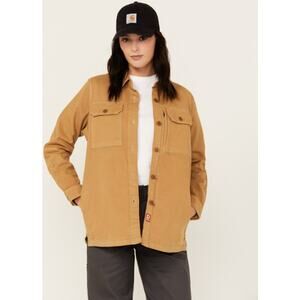 DOVETAIL WORKWEAR Womens Oahe Work Jacket Medium Khaki Tan Canvas NWT